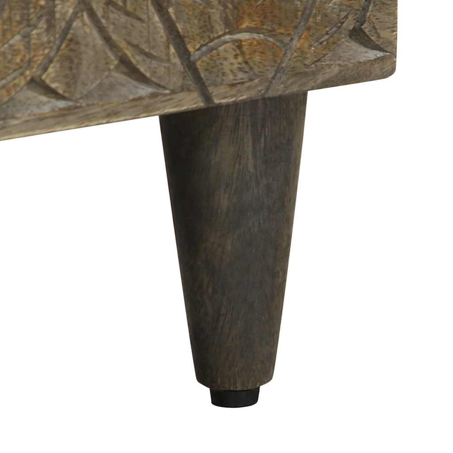 Tv-meubel 80x33x46 cm massief mangohout zwart