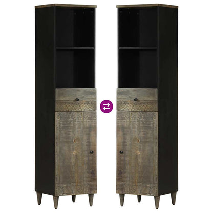 Badkamerkast 38x33x160 cm massief mangohout