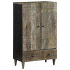 Hoge kast 60x33x100 cm massief mangohout
