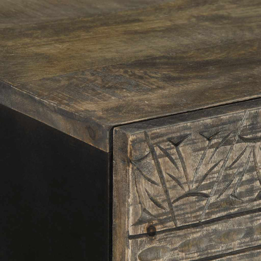 Hoge kast 60x33x110 cm massief mangohout