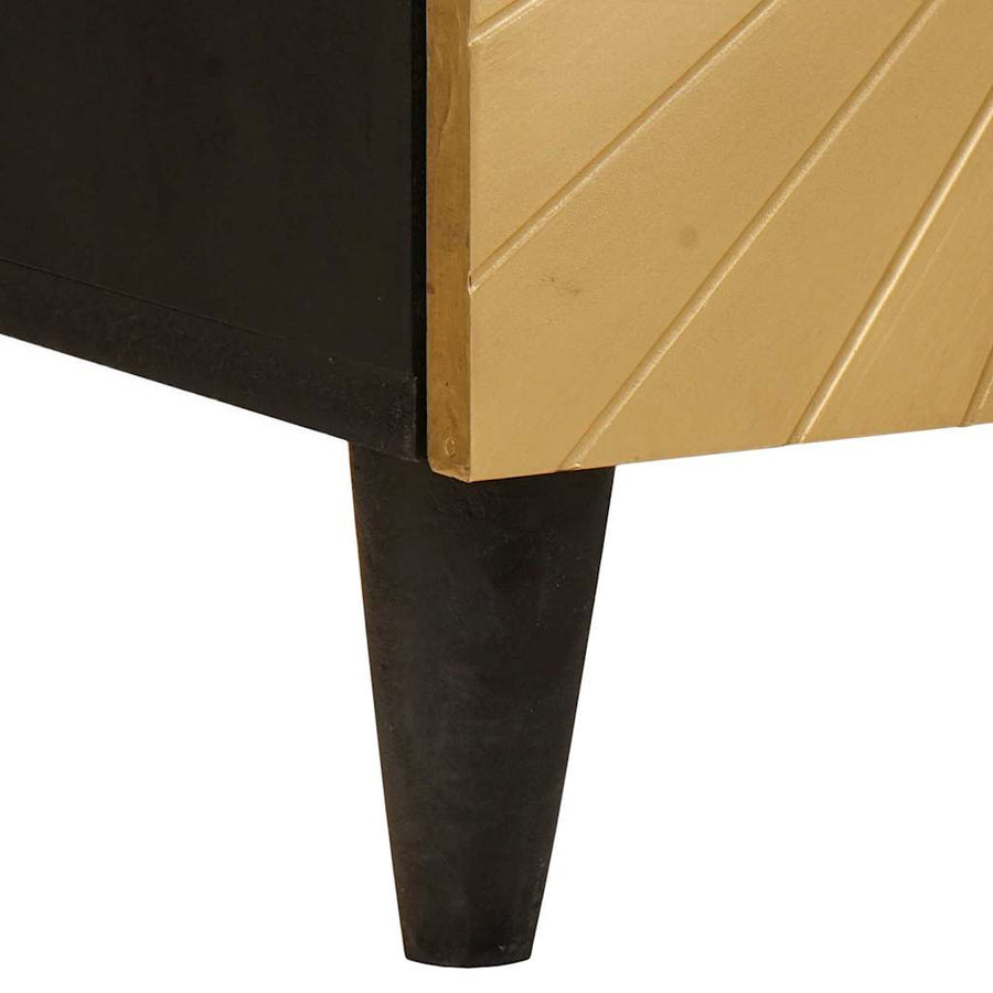 Nachtkastje Zwart en Goud 40 x 33.5 x 46 cm