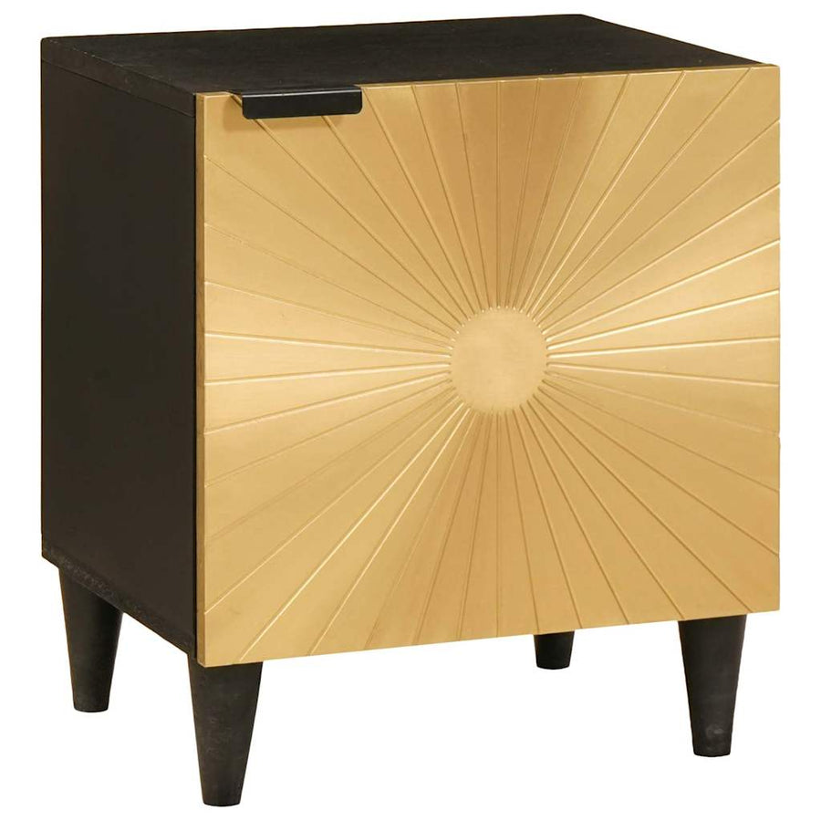 Nachtkastje 2 pcs Zwart en Goud 40 x 33.5 x 46 cm