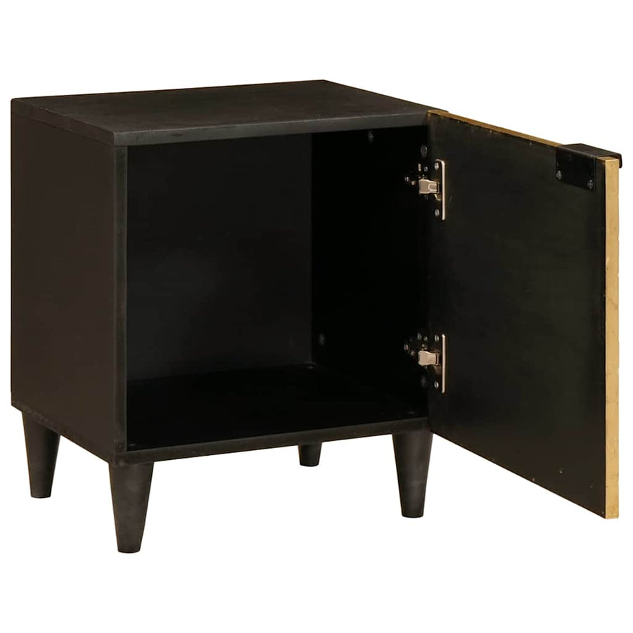 Nachtkastje 2 pcs Zwart en Goud 40 x 33.5 x 46 cm