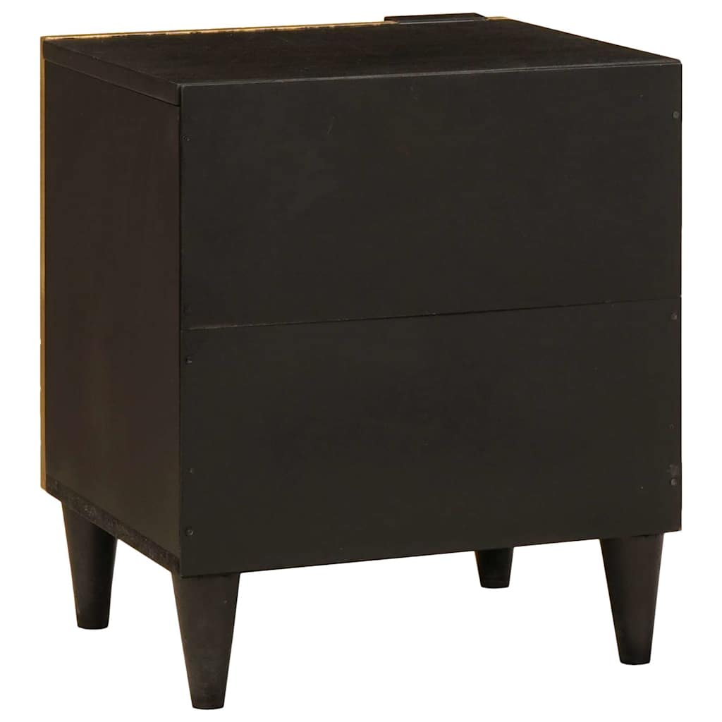 Nachtkastje 2 pcs Zwart en Goud 40 x 33.5 x 46 cm