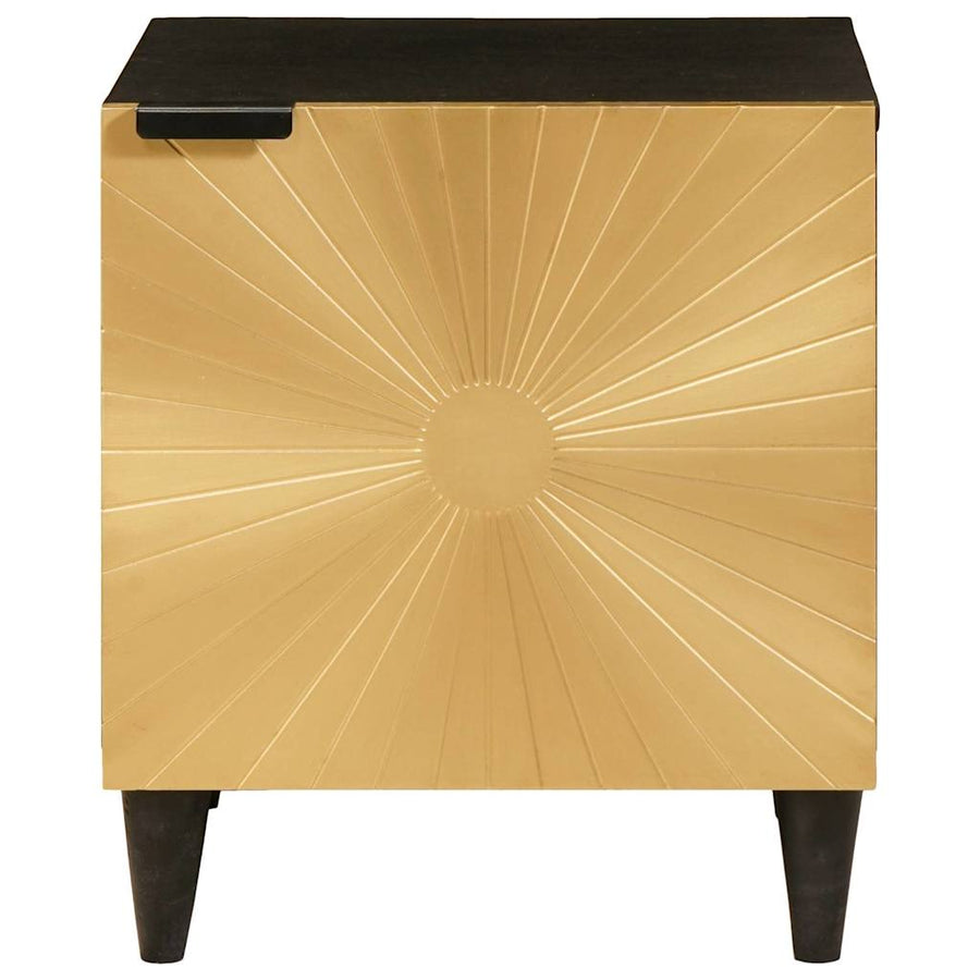 Nachtkastje 2 pcs Zwart en Goud 40 x 33.5 x 46 cm