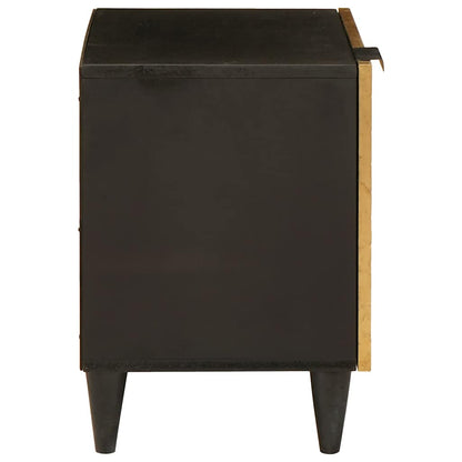Nachtkastje 2 pcs Zwart en Goud 40 x 33.5 x 46 cm