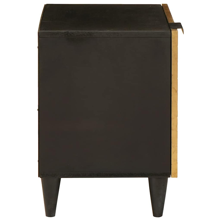 Nachtkastje 2 pcs Zwart en Goud 40 x 33.5 x 46 cm