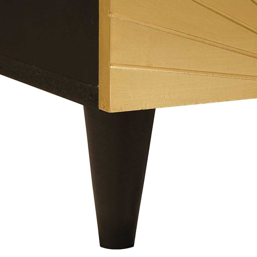 Nachtkastje met lade 2 pcs Zwart en Goud 40 x 33.5 x 46 cm
