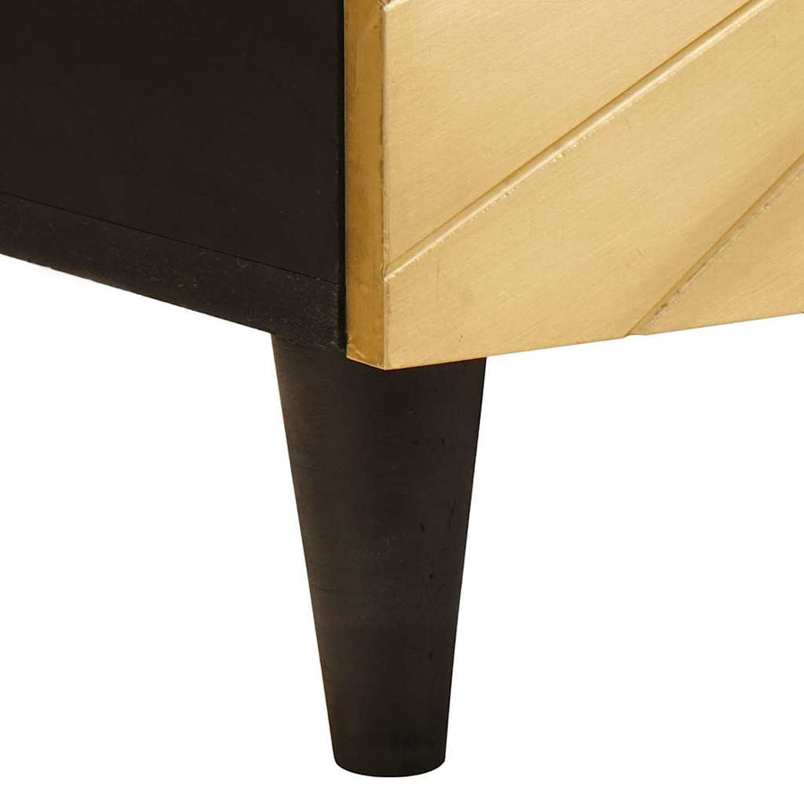TV-kast met plank Zwart en Goud 105 x 33 x 46 cm Bewerkt hout