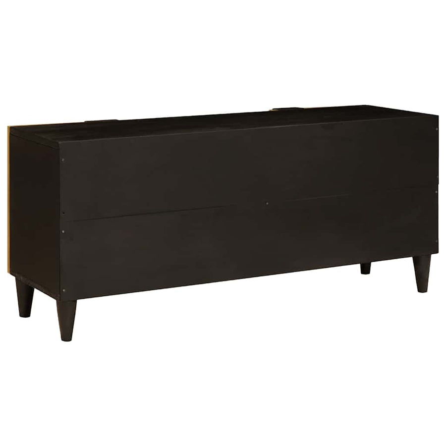 TV-kast met plank Zwart en Goud 105 x 33 x 46 cm Bewerkt hout