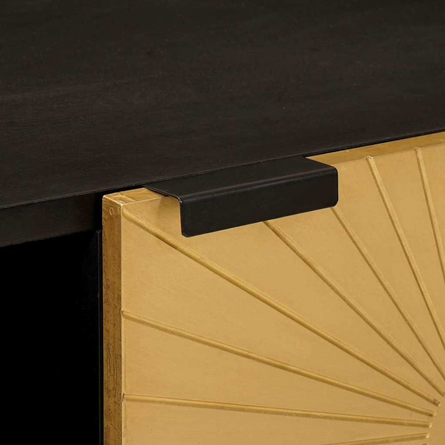 Salontafel Zwart en Goud 80 x 50 x 40 cm