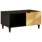 Salontafel 80x50x40 cm massief mangohout zwart goud