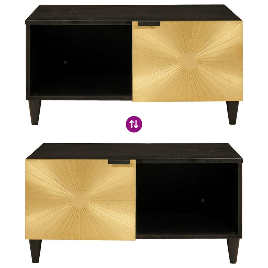 Salontafel Zwart en Goud 80 x 50 x 40 cm