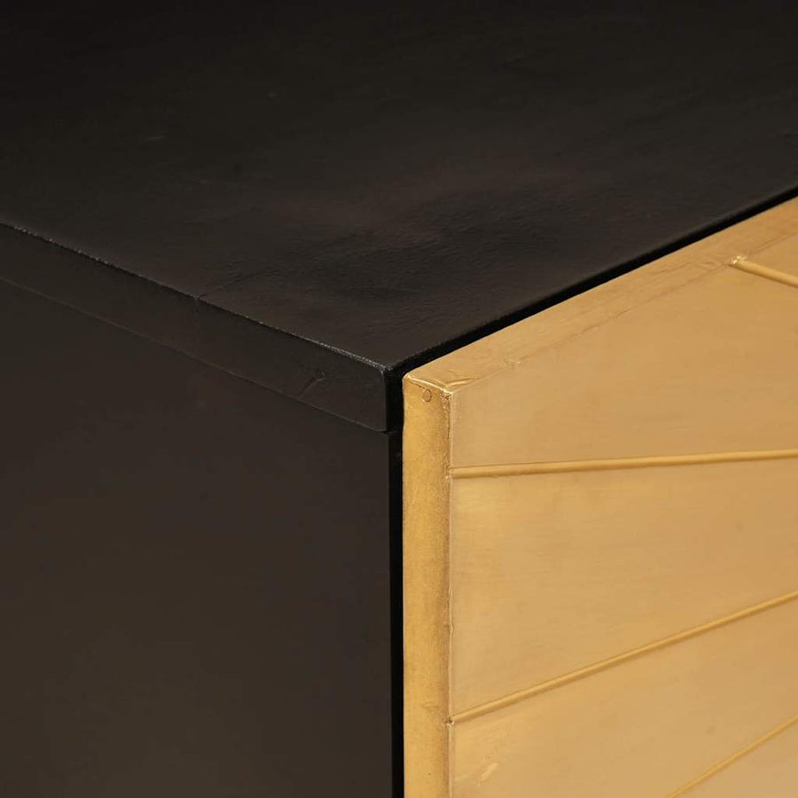 Salontafel Zwart en Goud 80 x 50 x 40 cm
