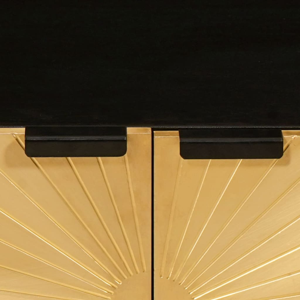 Salontafel Zwart en Goud 80 x 50 x 40 cm