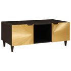 Salontafel 100x54x40 cm massief mangohout zwart goud
