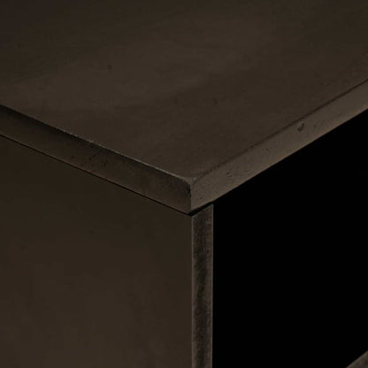 TV-kast met plank Zwart en Goud 80 x 33 x 46 cm Bewerkt hout