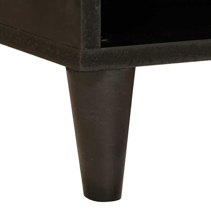 TV-kast met plank Zwart en Goud 80 x 33 x 46 cm Bewerkt hout