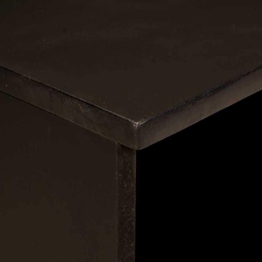 TV-kast met lade Zwart en Goud 100 x 33 x 46 cm Bewerkt hout