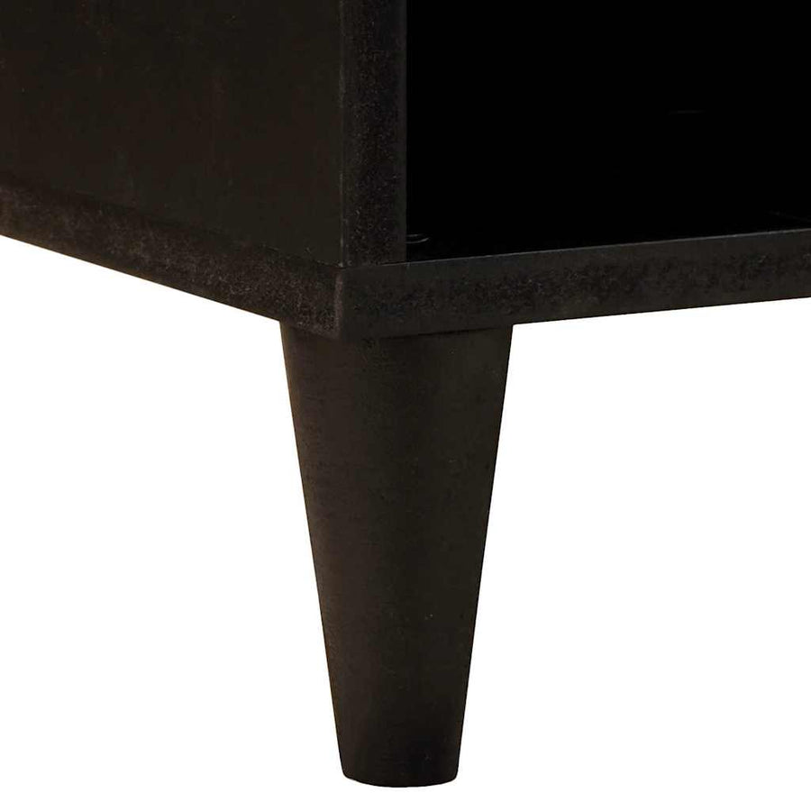 TV-kast met lade Zwart en Goud 100 x 33 x 46 cm Bewerkt hout