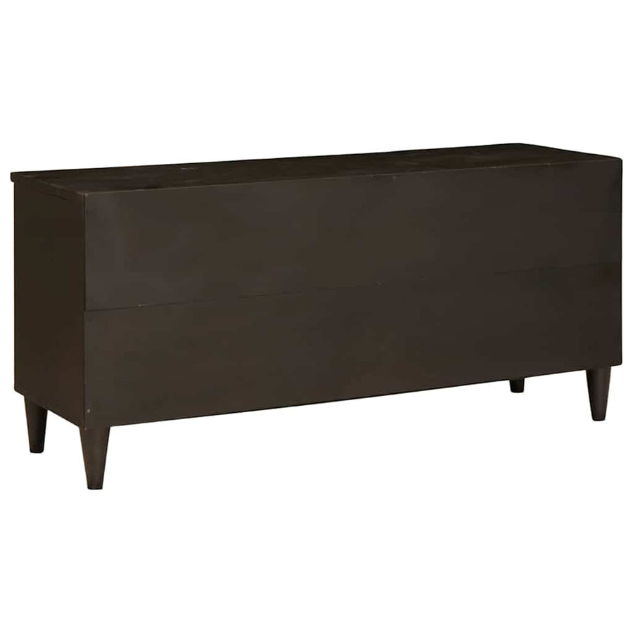 TV-kast met lade Zwart en Goud 100 x 33 x 46 cm Bewerkt hout