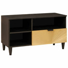 TV-kast 80x33x46 cm massief mangohout zwart goud