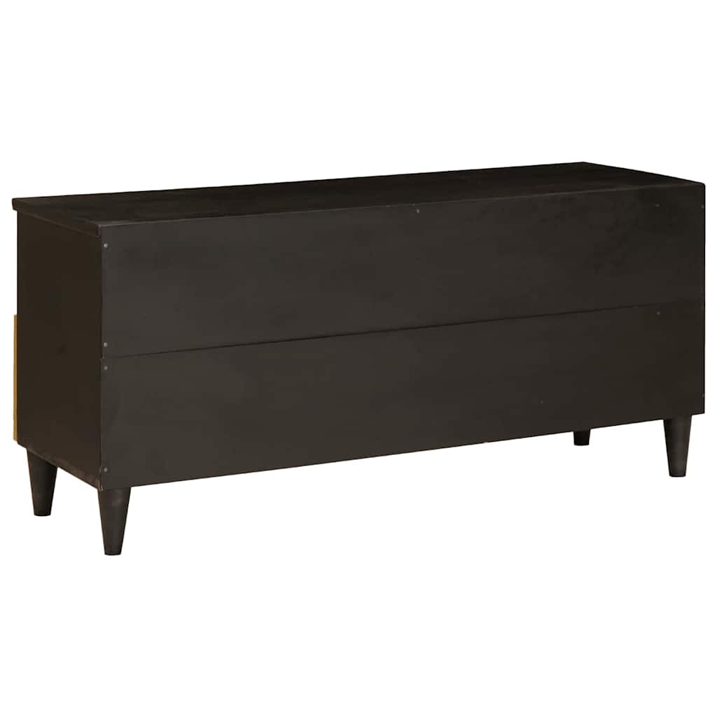 TV-kast met lade Zwart en Goud 100 x 33 x 46 cm Bewerkt hout