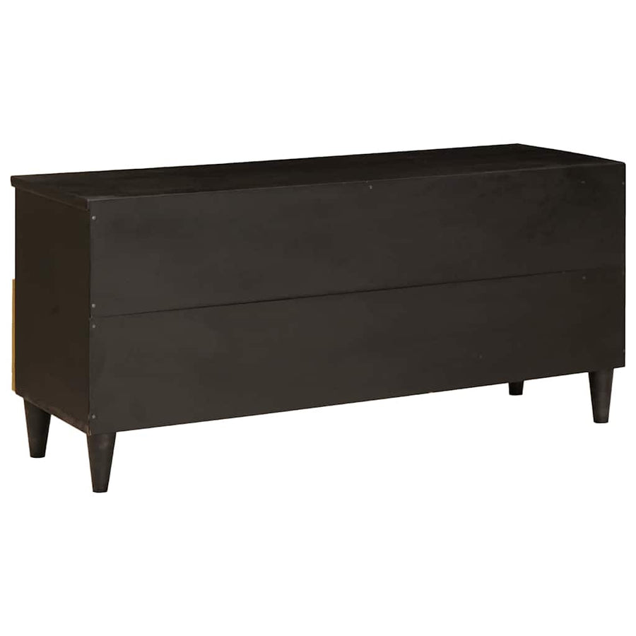 TV-kast met lade Zwart en Goud 100 x 33 x 46 cm Bewerkt hout