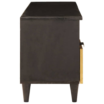 TV-kast met lade Zwart en Goud 100 x 33 x 46 cm Bewerkt hout