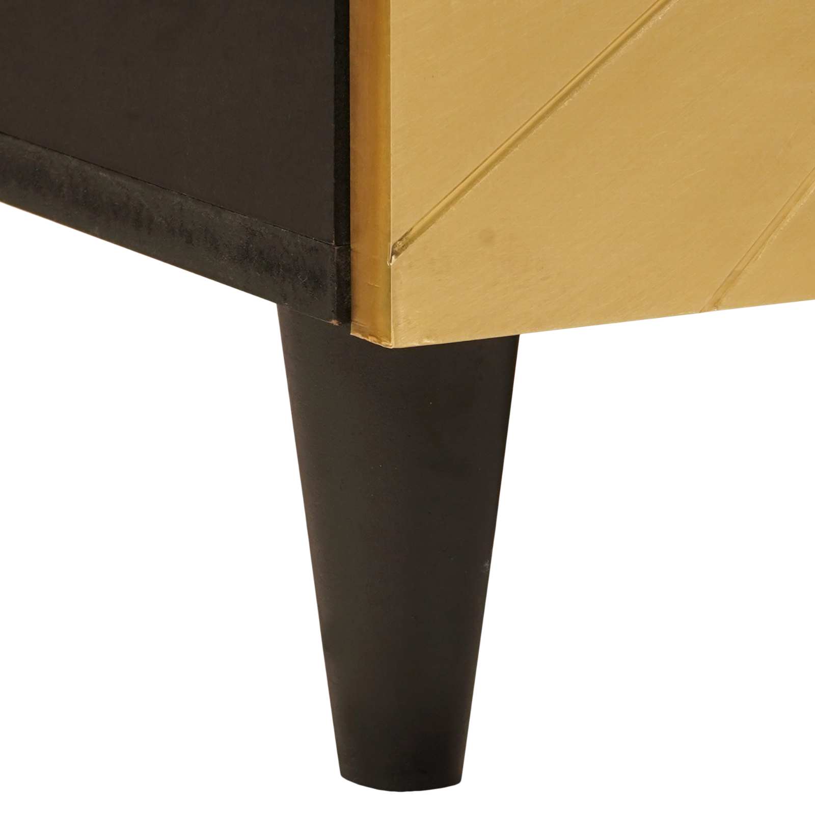 Wastafelkast Zwart en Goud 62 x 33 x 58 cm Massief Mango Hout