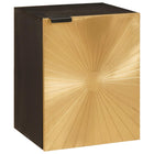Badkamerkast Zwart en Goud 38 x 33 x 48 cm Massief Mango Hout