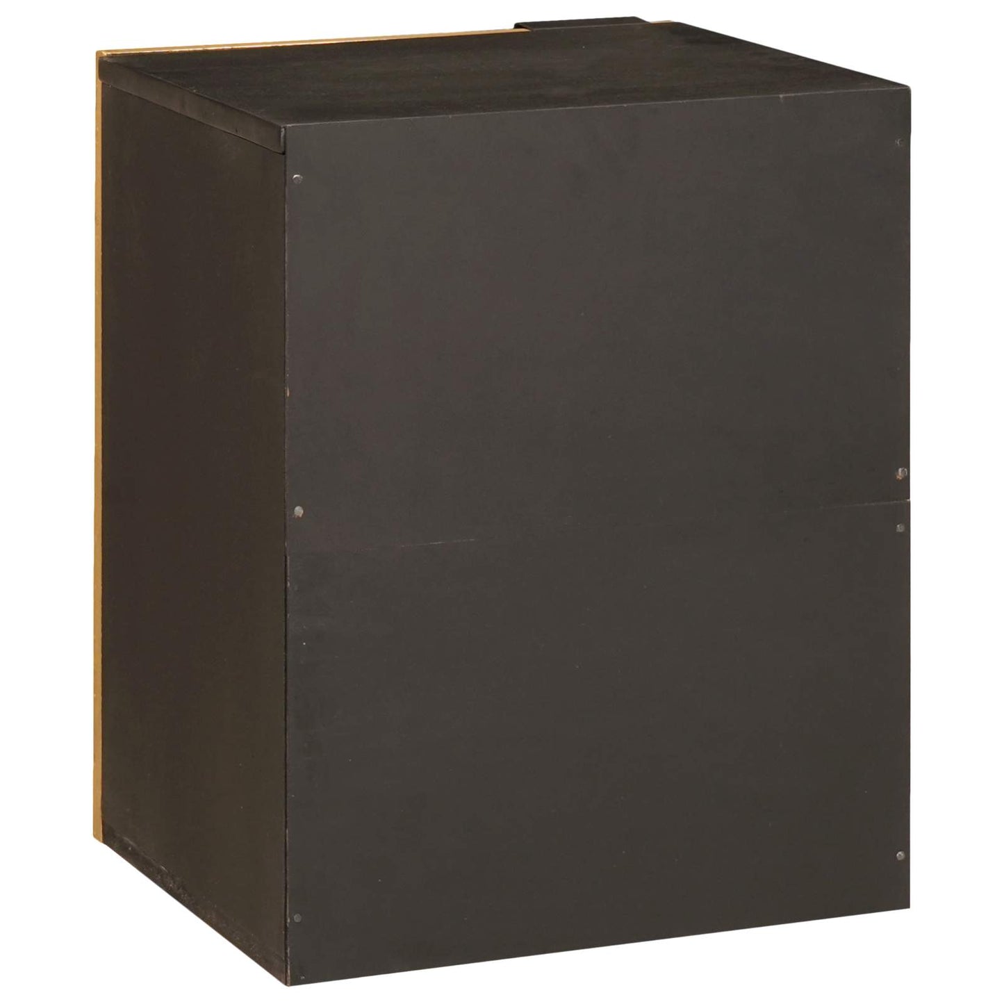 Badkamerkast Zwart en Goud 38 x 33 x 48 cm Massief Mango Hout