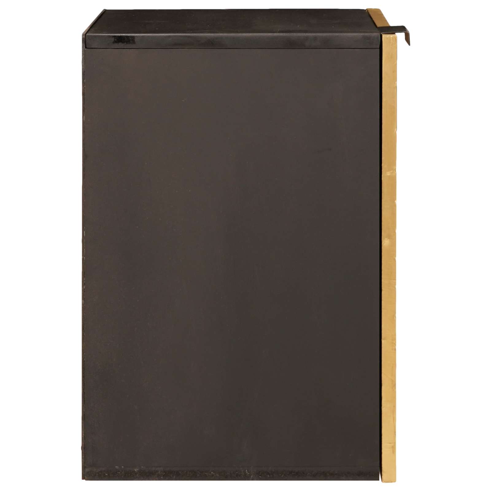 Badkamerkast Zwart en Goud 38 x 33 x 48 cm Massief Mango Hout
