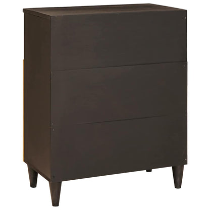 Dressoir Zwart en Goud 60 x 33 x 75 cm Massief Mango Hout