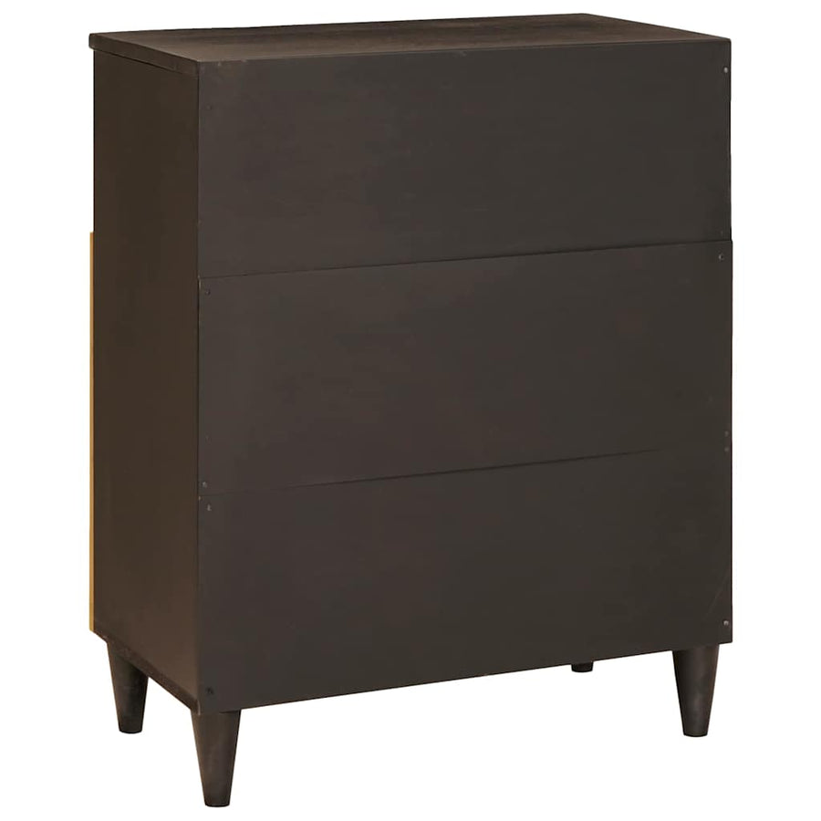 Dressoir Zwart en Goud 60 x 33 x 75 cm Massief Mango Hout