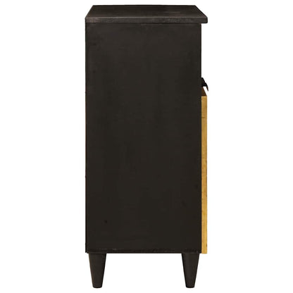 Dressoir Zwart en Goud 60 x 33 x 75 cm Massief Mango Hout
