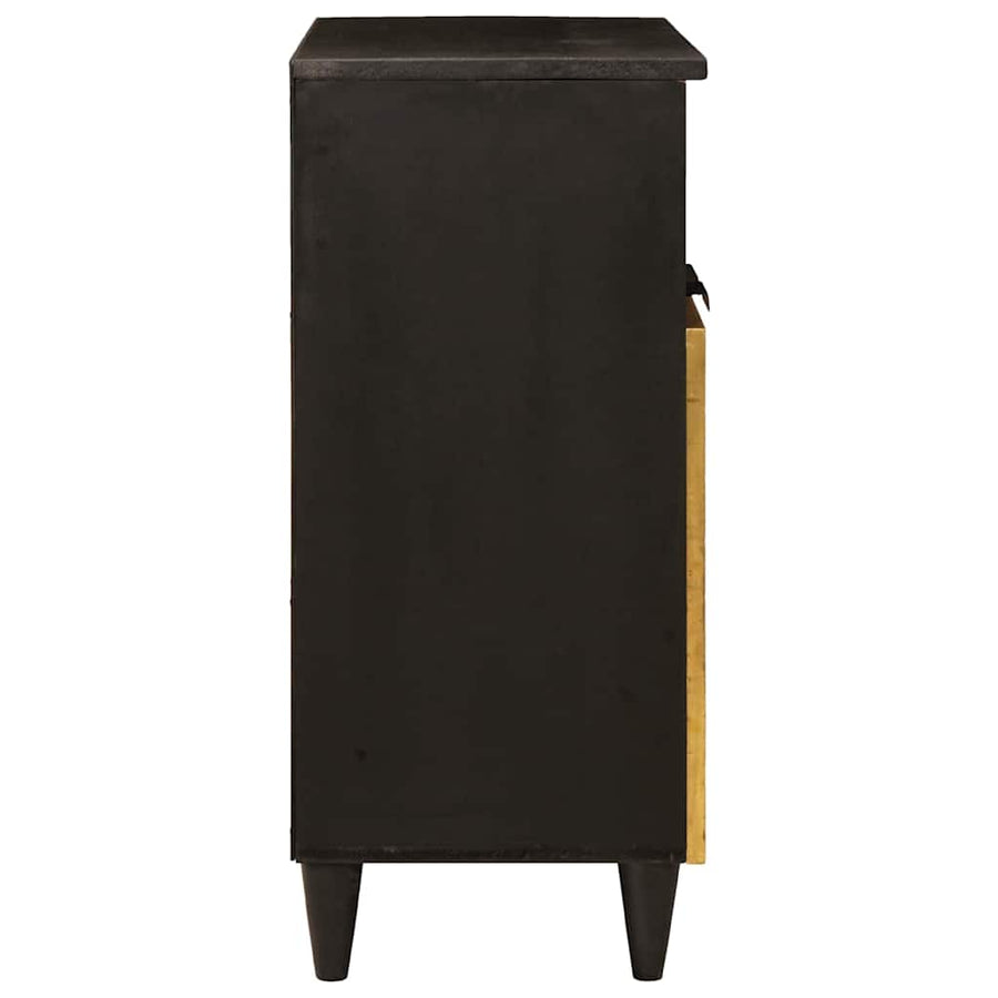 Dressoir Zwart en Goud 60 x 33 x 75 cm Massief Mango Hout