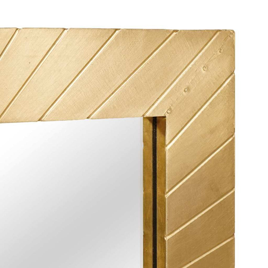 Badkamer Spiegel Wandgemonteerd Zwart en Goud 50 x 2,5 x 70 cm