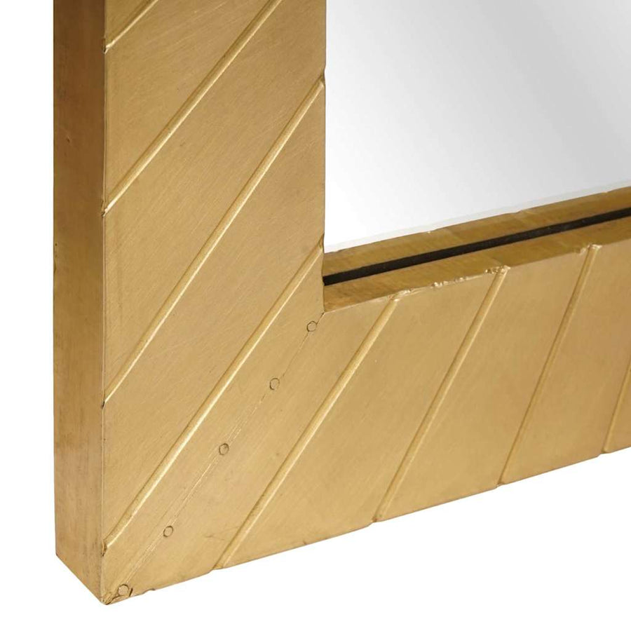 Badkamer Spiegel Wandgemonteerd Zwart en Goud 50 x 2,5 x 70 cm
