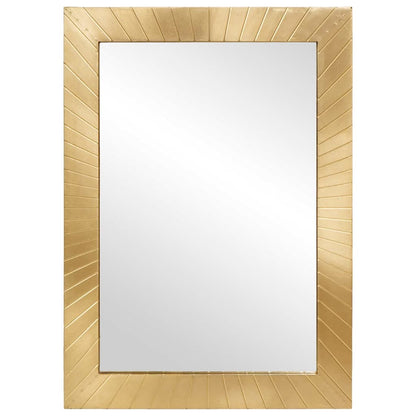 Badkamer Spiegel Wandgemonteerd Zwart en Goud 50 x 2,5 x 70 cm