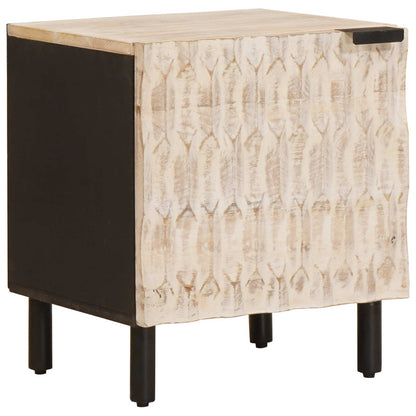 Nachtkastje 2 pcs Wit 40 x 33,5 x 46 cm Massief Mango Hout