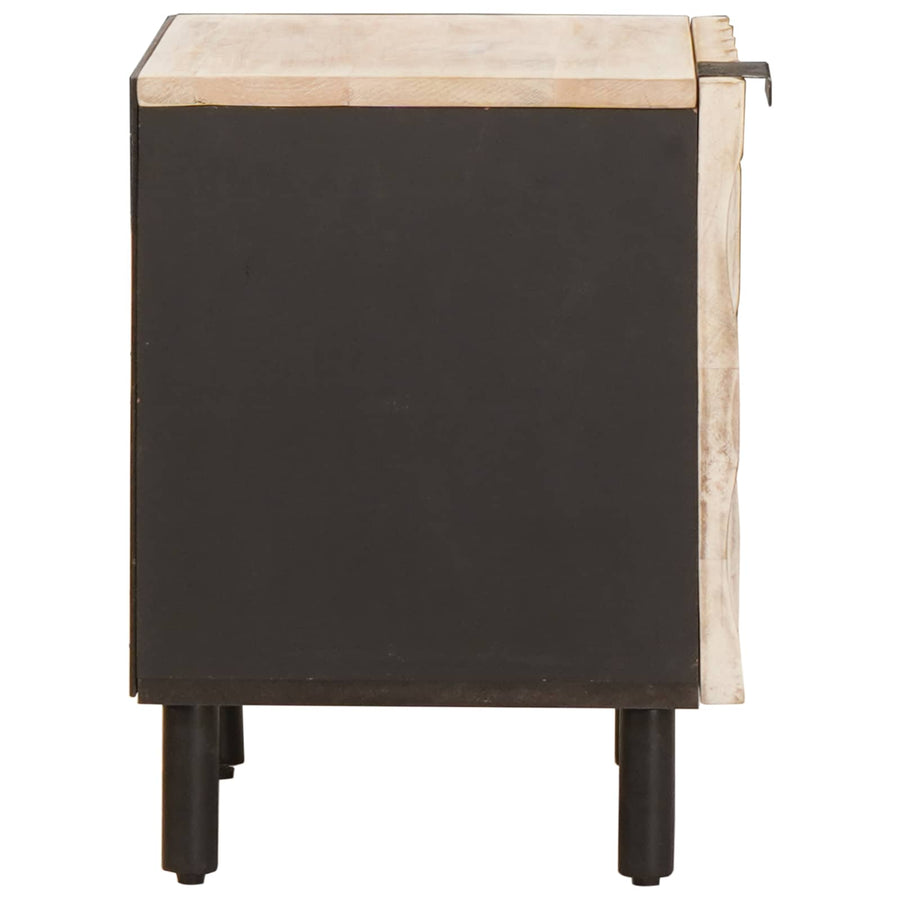 Nachtkastje 2 pcs Wit 40 x 33,5 x 46 cm Massief Mango Hout