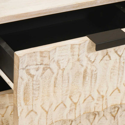 Nachtkastje 2 pcs Wit 40 x 33,5 x 46 cm Massief Mango Hout