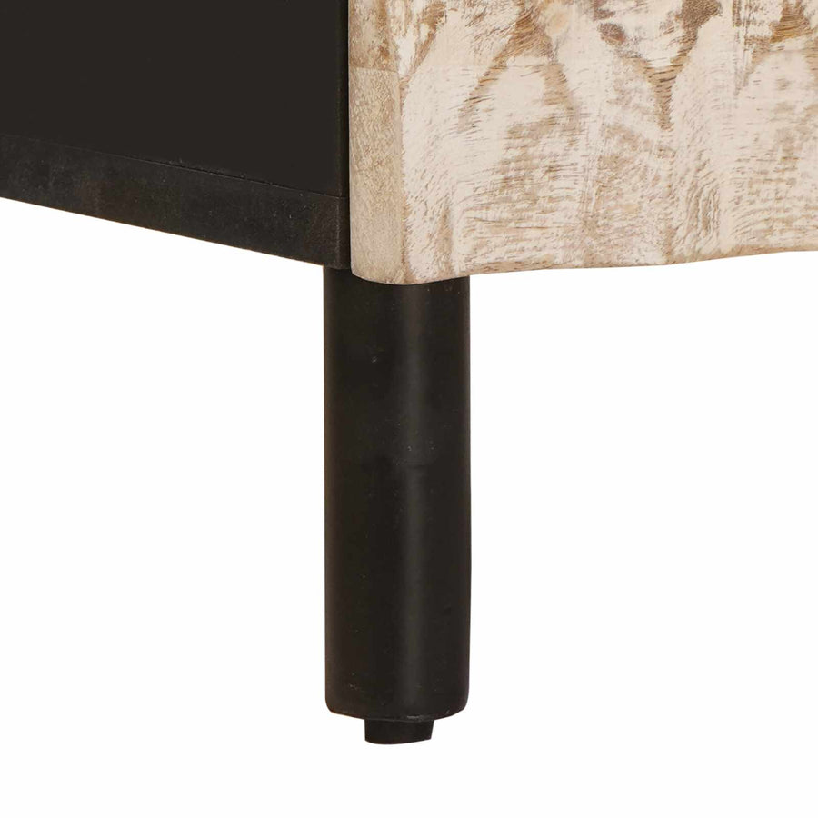 Nachtkastje 2 pcs Wit 40 x 33,5 x 46 cm Massief Mango Hout