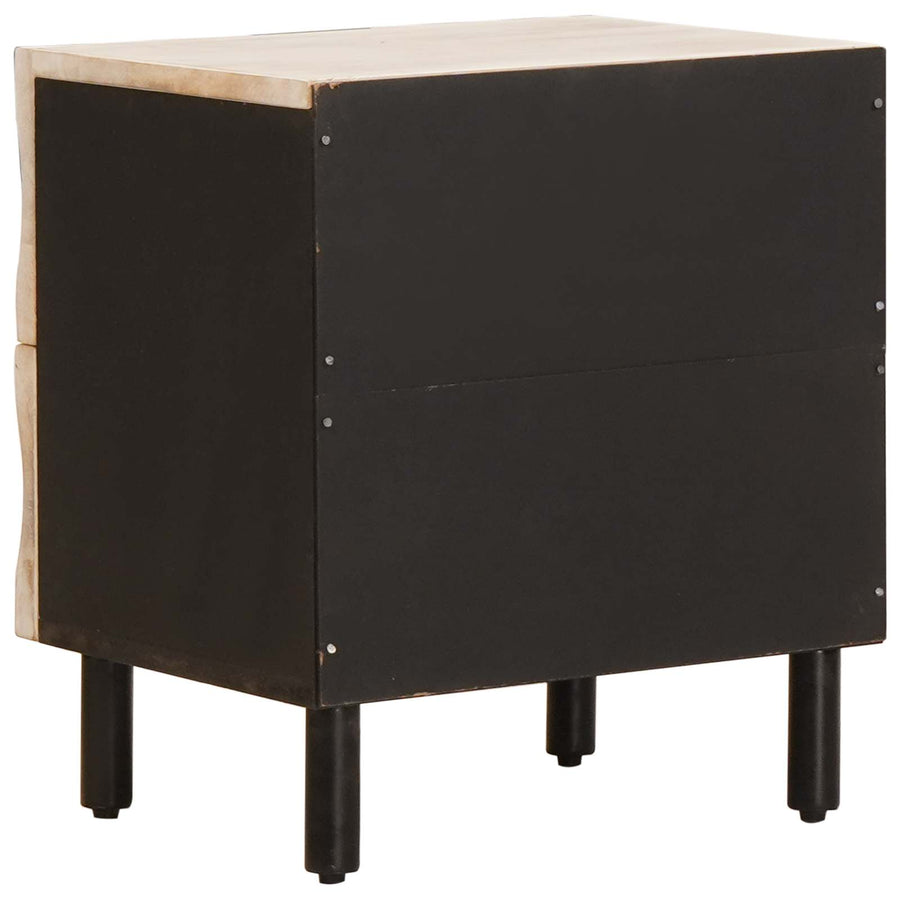 Nachtkastje 2 pcs Wit 40 x 33,5 x 46 cm Massief Mango Hout