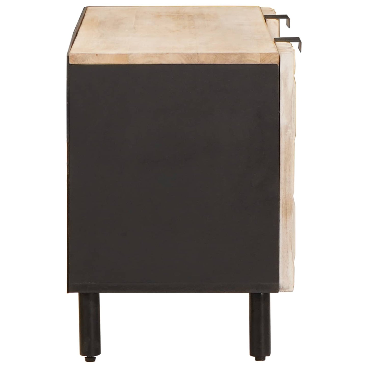 TV-kast met plank Witte Was Afwerking 105 x 33,5 x 46 cm