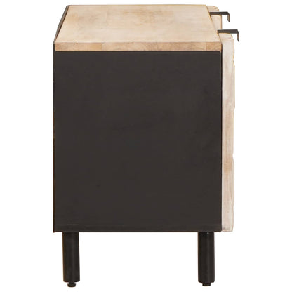 TV-kast met plank Witte Was Afwerking 105 x 33,5 x 46 cm