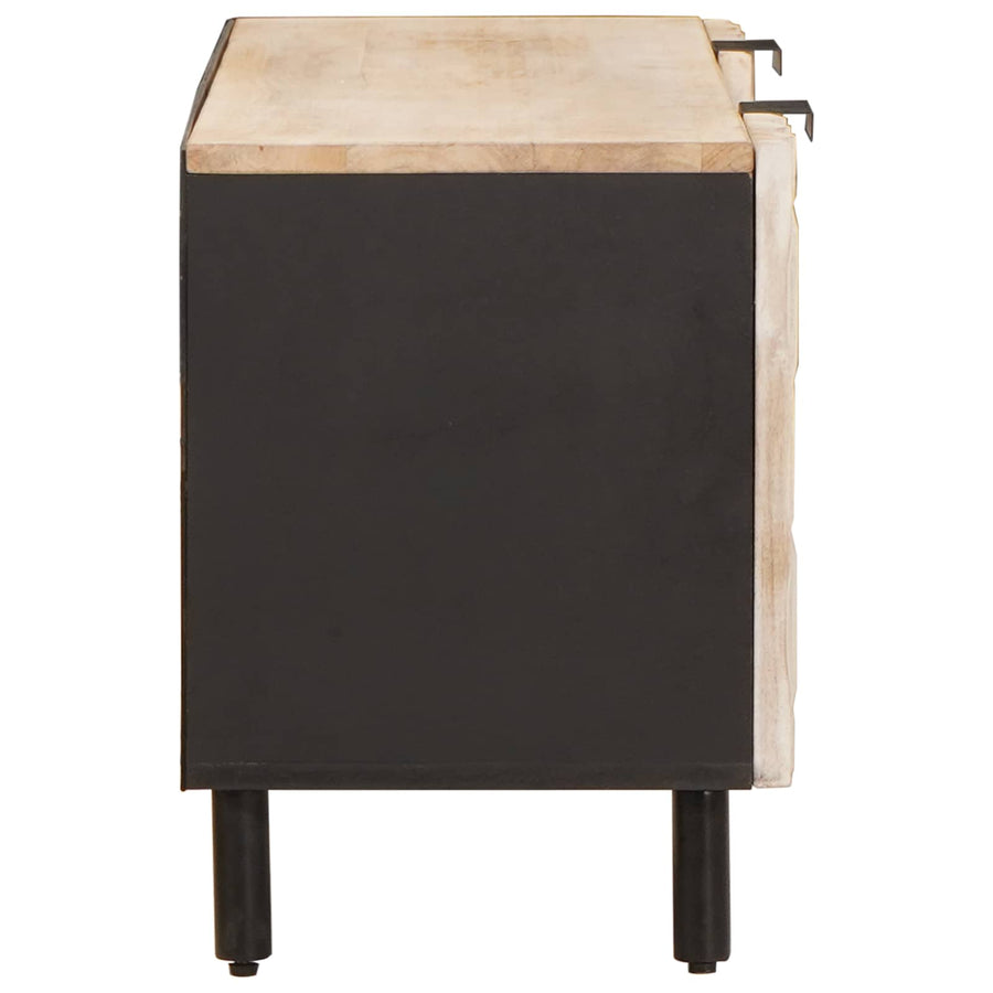 TV-kast met plank Witte Was Afwerking 105 x 33,5 x 46 cm