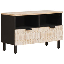 TV-kast met lade Witte Was Afwerking 70 x 33,5 x 46 cm