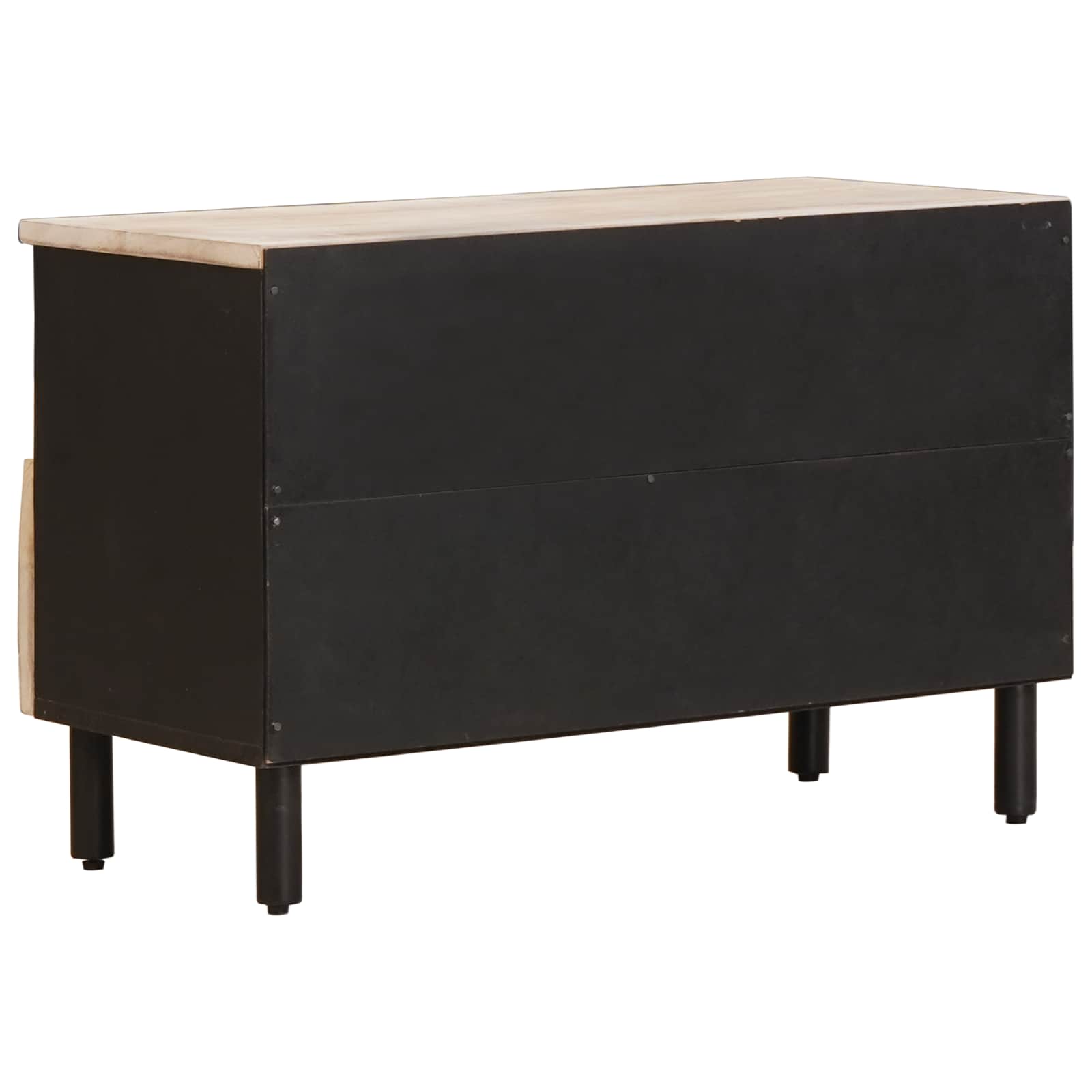 TV-kast met lade Witte Was Afwerking 70 x 33,5 x 46 cm